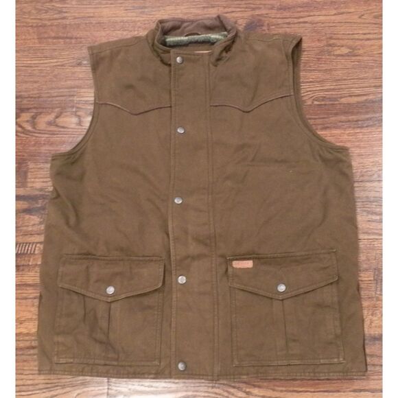 Outback Trading Company Top Hand Brown Vest Men's Size Large - Picture 1 of 2